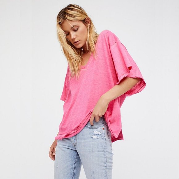 Free People Tops - Free People We The Free My Boyfriend's Tee in Pink